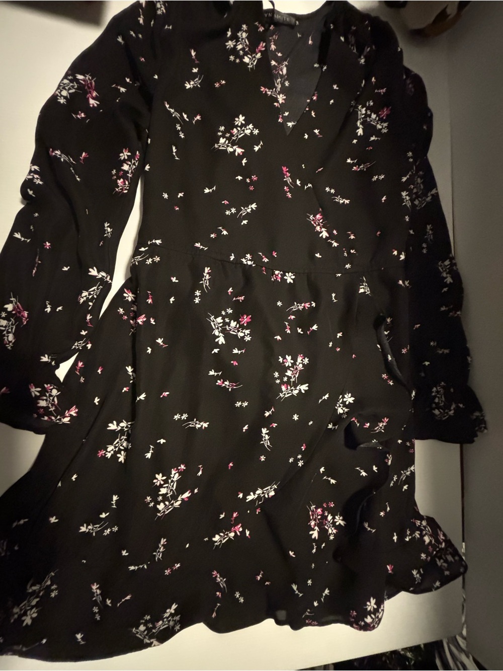 Dynamite Floral Faux Wrap Mini Dress - Picture 2 of 7